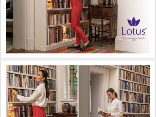 Lotus shoes photo shoot at Lifestyle Locations Leeds house