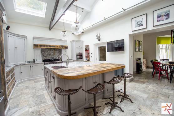 3210W-1-film-shoot-location-house-in-west-yorkshire-kitchen with island and skylights
