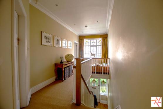3333M 15 tv shoot location house in Manchester large staircase and bright landing