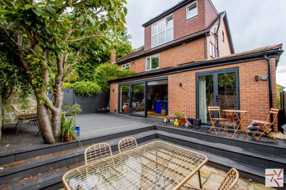 3348W 23 tv shoot location house in Leeds large decking and outdoor seating