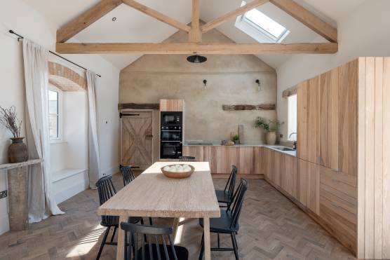 3419N 2 filming location house in North Yorkshire rustic stylish open plan kitchen