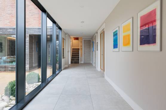 3452C 7 tv shoot location house in Cheshire contemporary light corridors
