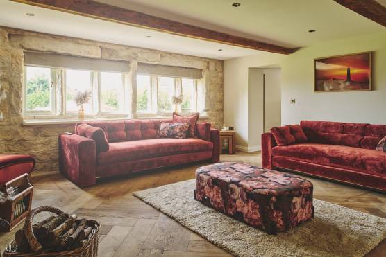 3525M 5 filming location in Manchester period stone property with stunning rural views large living room