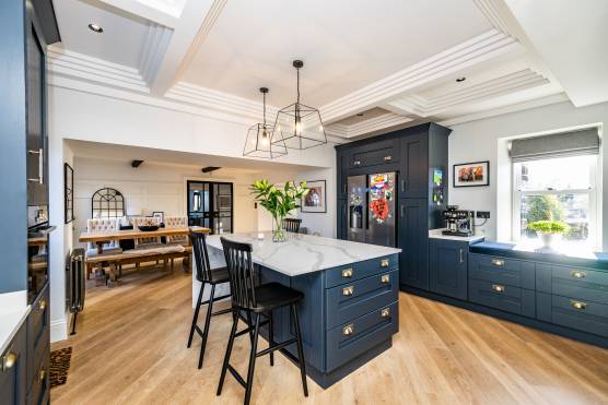 3526S 2 photo shoot location in South Yorkshire blue kitchen with kitchen island.jpg