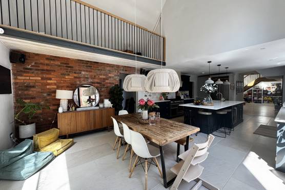 3533C 1 photo shoot location house in Cheshire large open plan kitchen with exposed brick wall.jpg