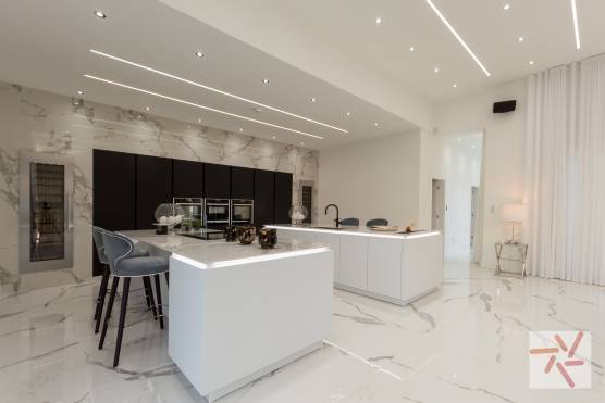 3383V 9 tv commercial location house in Merseyside contemporary white kitchen