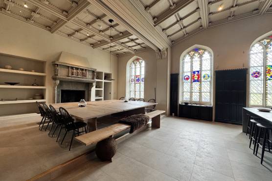 3539W 17 photo shoot location house in West Yorkshire large open plan dining area with stained glass windows.jpg