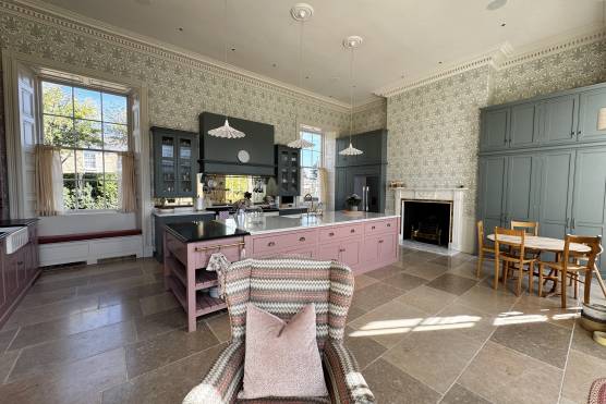 3545W 5 TV commercial location house in West Yorkshire open plan pink kitchen with kitchen island.jpg