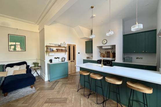 3579M 3 tv shoot location house in Manchester open plan green kitchen.jpg