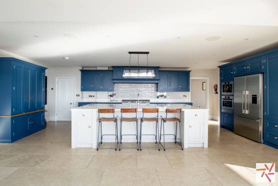 3172N 6 filming shoot location in north yorkshire open plan shaker kitchen with island