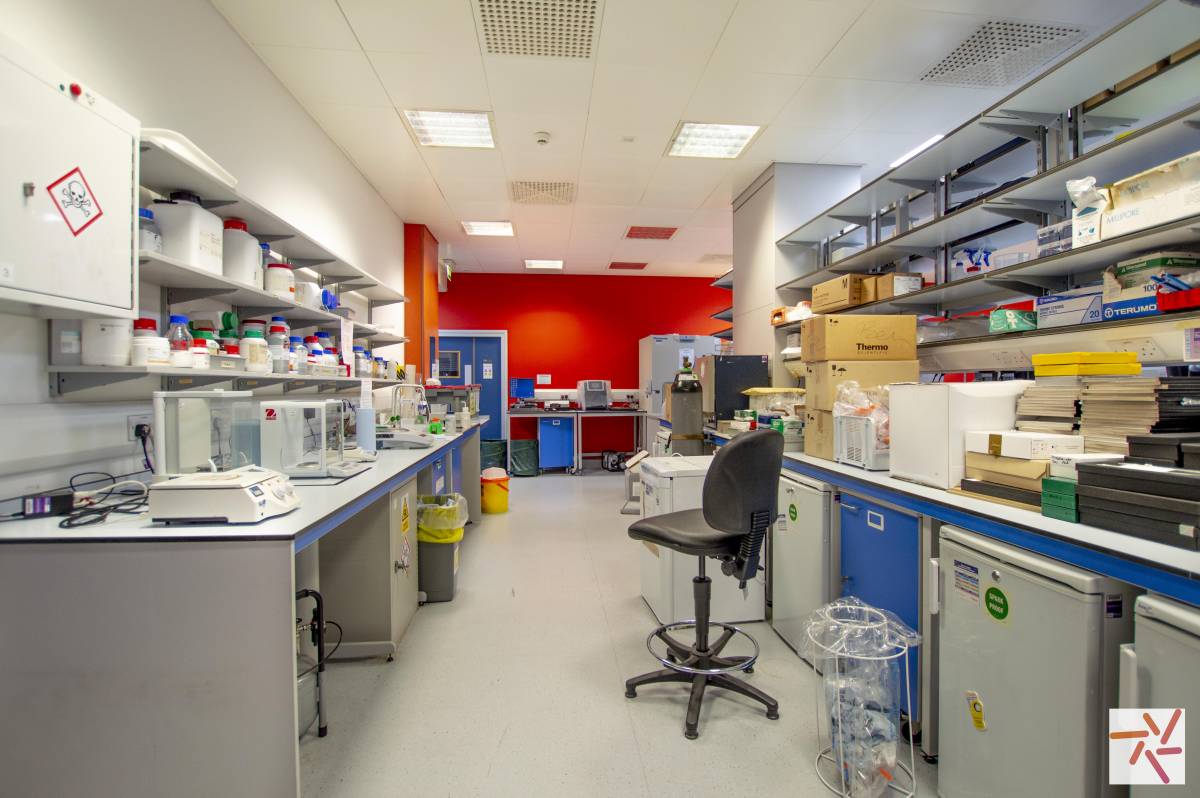 Science laboratory location in Manchester available for photography and