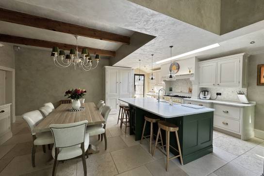 Family home in Manchester with open plan green kitchen